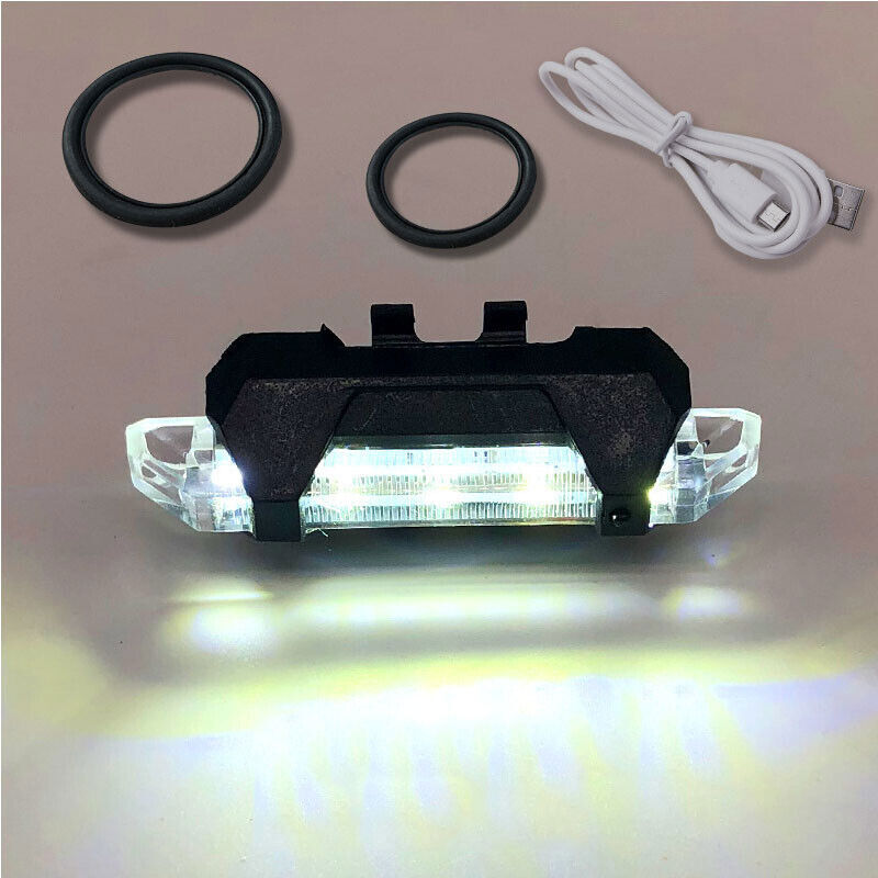 LED USB Rechargeable Bike Tail Light Bicycle Safety Cycling Warning Rear Lamp