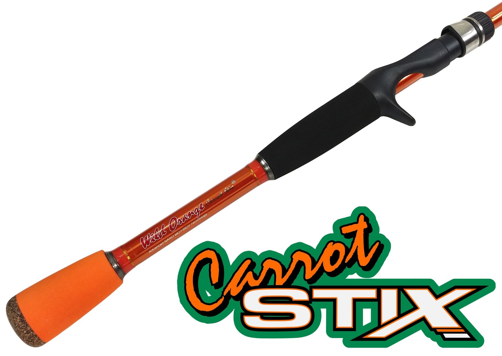 Carrot Stix CASTING 7' MEDIUM HEAVY WILD ORANGE Bass Fishing Rod C2WX701MH-F-C