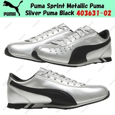 Puma Sprint Metallic Puma Silver Puma Black 403631-02 Men's Size