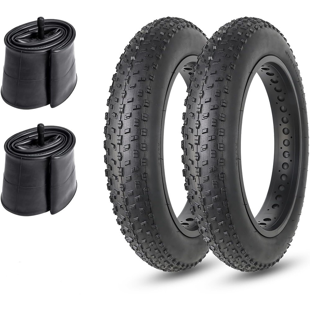 Bike Tire and Inner Tube Pack 26x4 in  20x4 in Electric Bike Folding Tire & Tube
