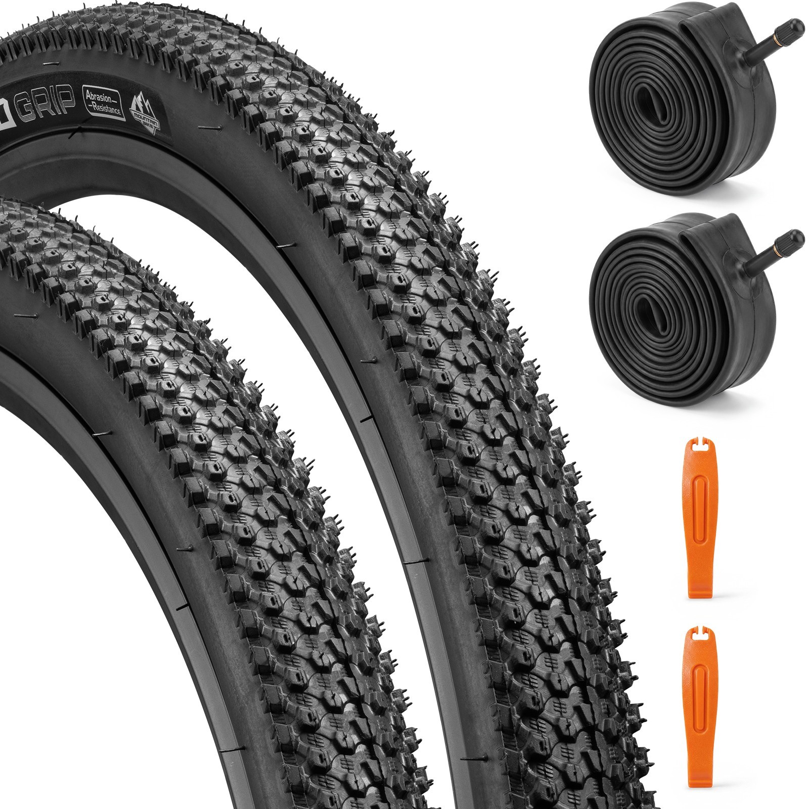 2 Pack 26x1.95(50-559) Mountain Bike Tire+Tube with Tire Levers for All-Terrain