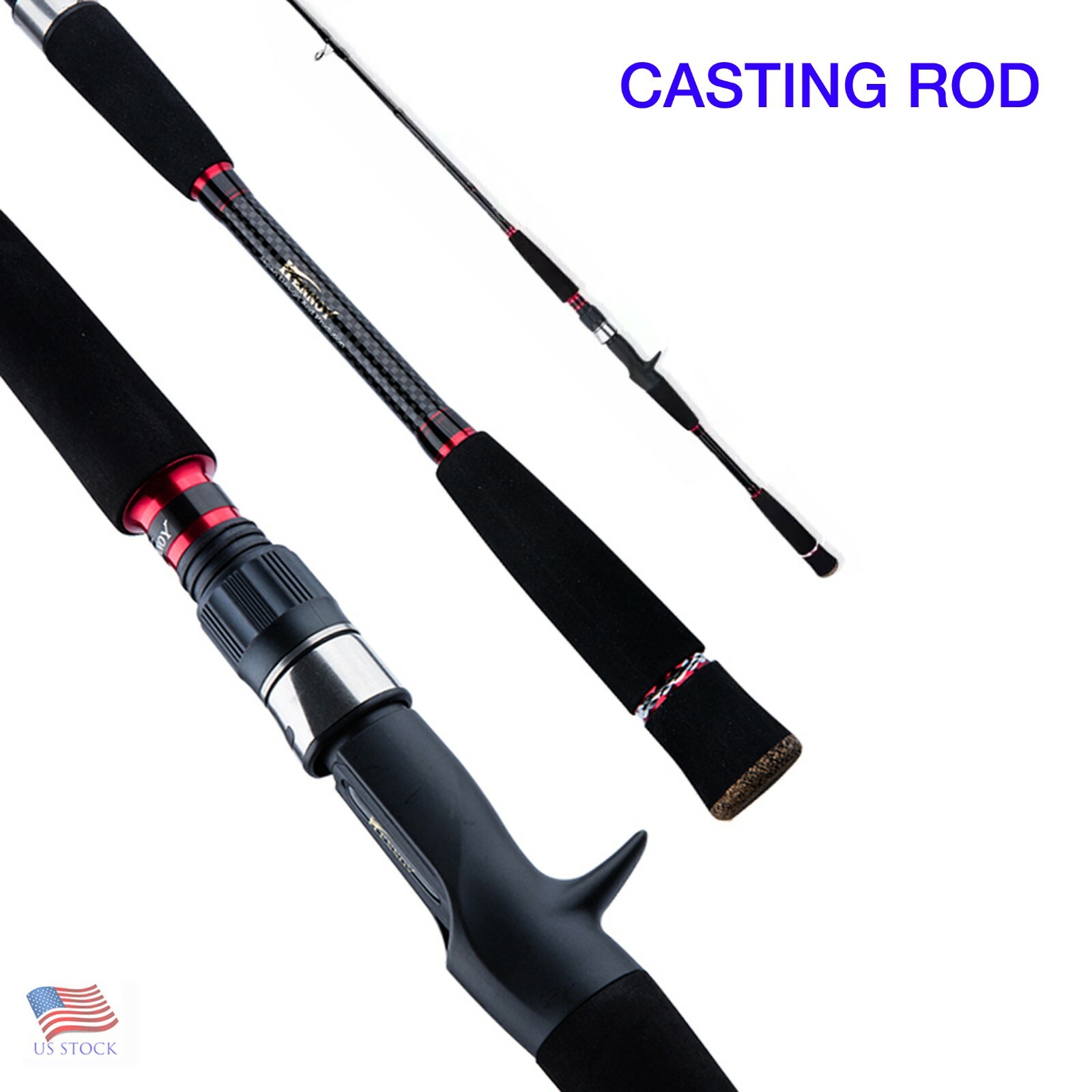 Saltwater Jigging Fishing Carbon Rod Offshore Bass Bluefish Seabass Pompano