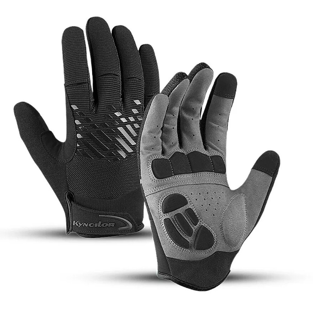 Padded Full Finger Cycling Gloves Mountain Bike Gloves Breathable MTB Racing