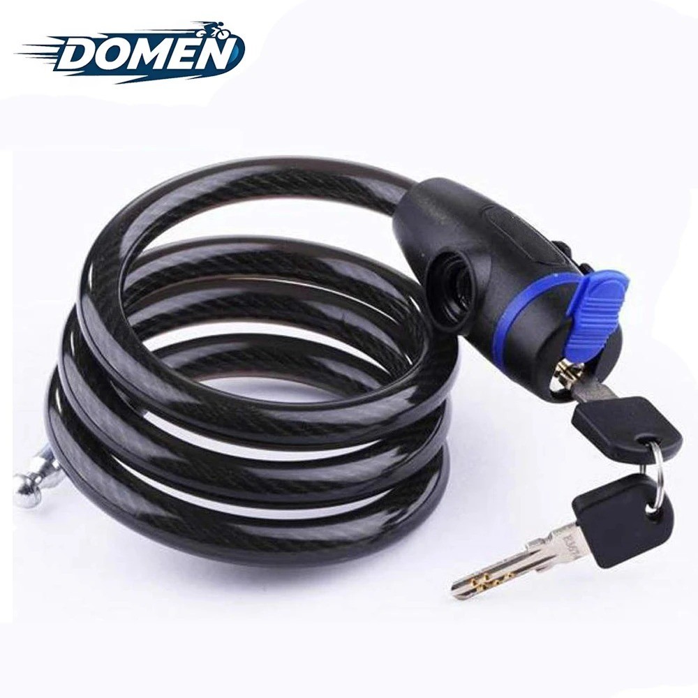Bike Lock Heavy Duty Cable Anti Theft Bicycle 2 Key Security Chain Scooter Lock