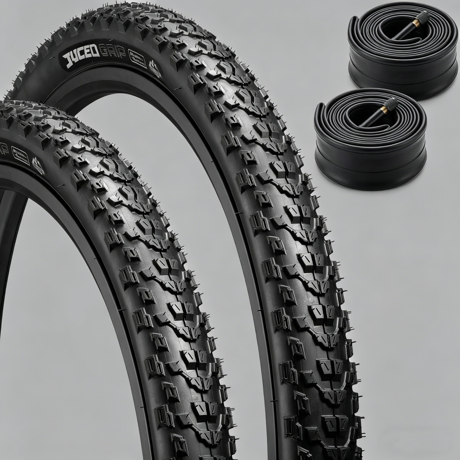 2-Pack 26x2.2 Bike Folding Mountain Tires 26 Inch Pair Bike Tubes & Tire Levers