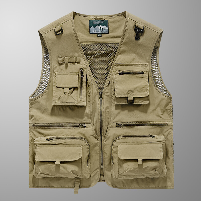Fly Fishing Vest Pack for Men Adjustable Size Breathable Mutil-Pocket Vest M-5XL