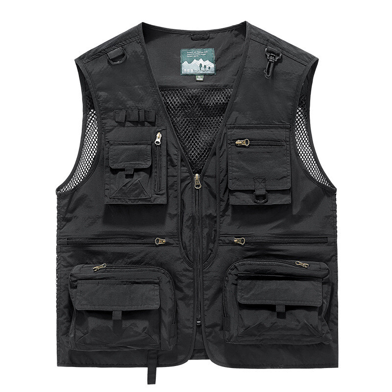 Men's Outdoor Fishing Vest Hiking Sport Jacket Multifunctional Camping Waistcoat