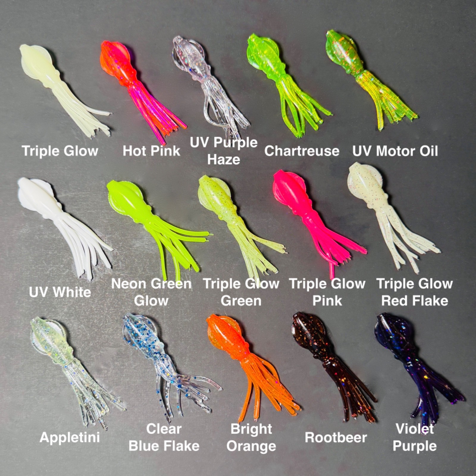 ORIGINAL B-2 SQUIDS 3 INCH LURES B2 SQUID BODIES FLUKE SEABASS CHOOSE YOUR COLOR