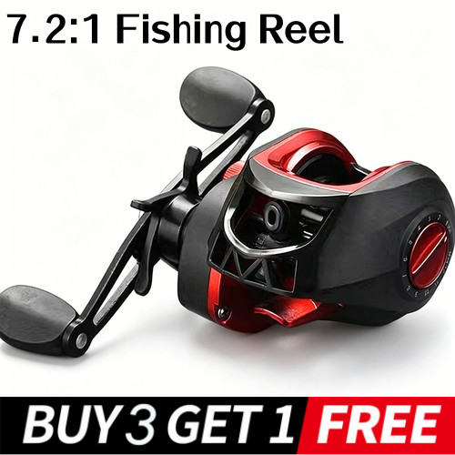 7.2:1 Baitcasting Fishing Reel Metal Spool Magnetic Metal Casting Fishing Reels