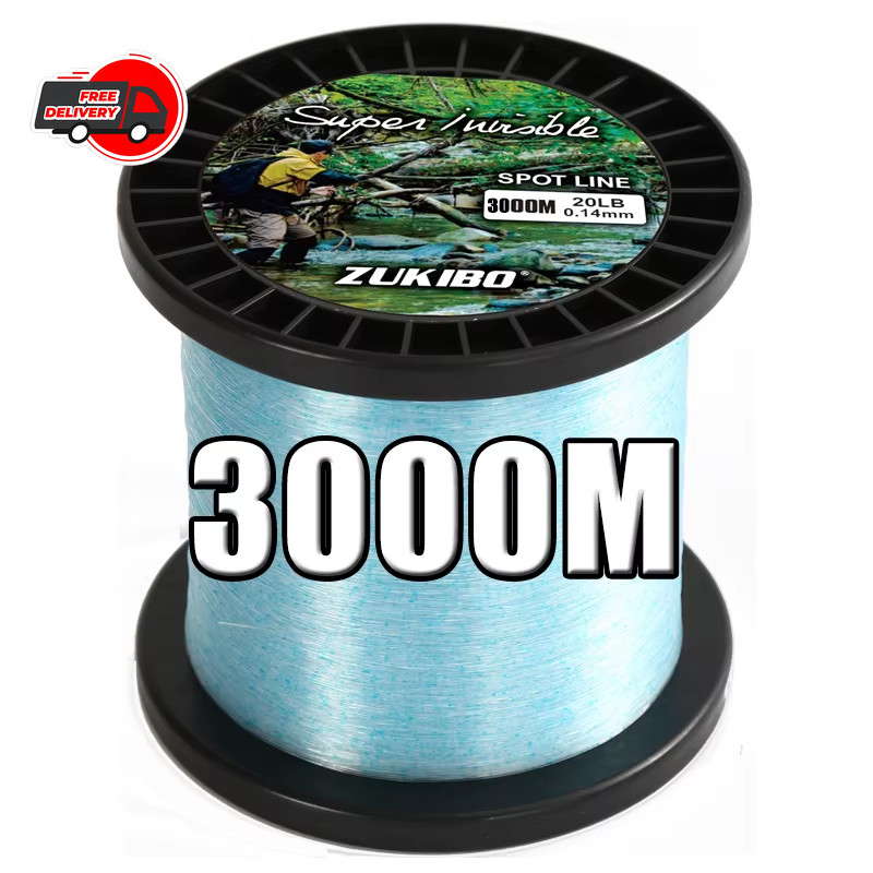 ZUKIBO 500m/2000m Invisible Spotted Fishing Line Super Strong Monofilament Line