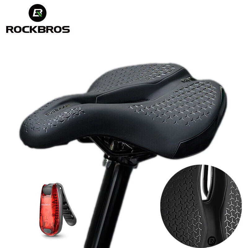 ROCKBROS Road MTB Bike Saddle Seat Rear Soft Comfort Cycling Gel Pad Cushion PU