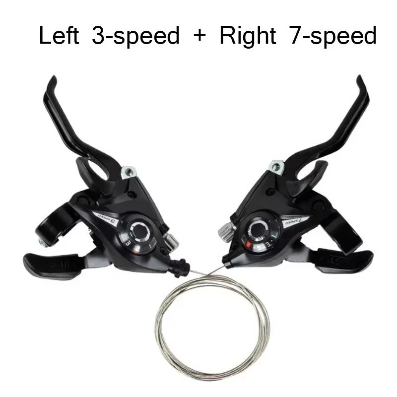 Fit For Shimano Derailleurs 3x7 21 Speed Switch MTB Bicycle Shifter Levers Brake