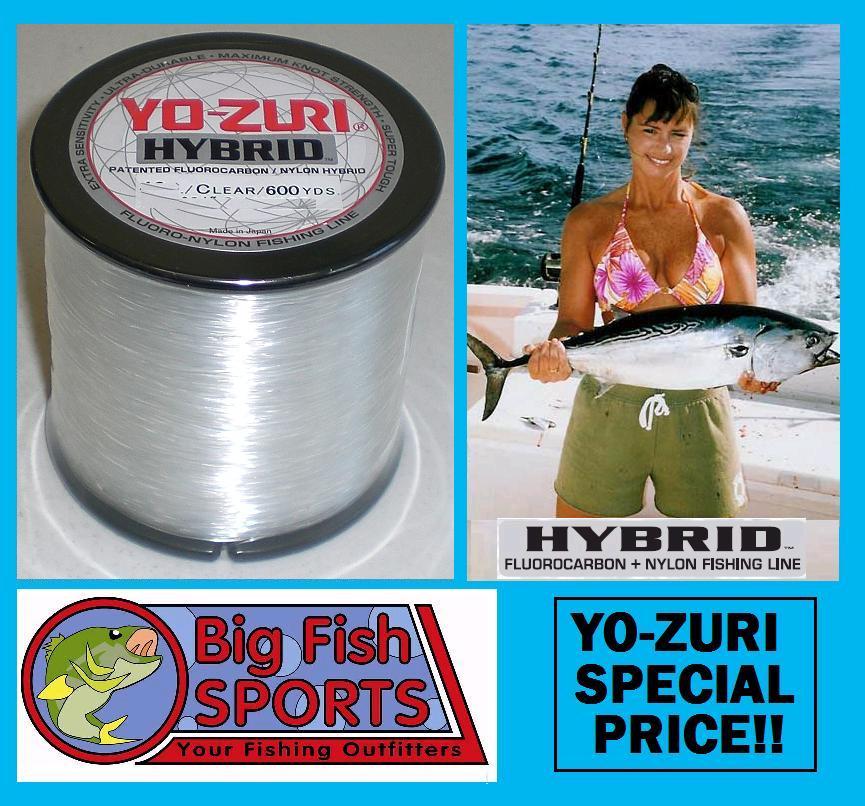 YO-ZURI HYBRID Fluorocarbon Fishing Line 15lb/600yd CLEAR NEW! FREE USA SHIPPING