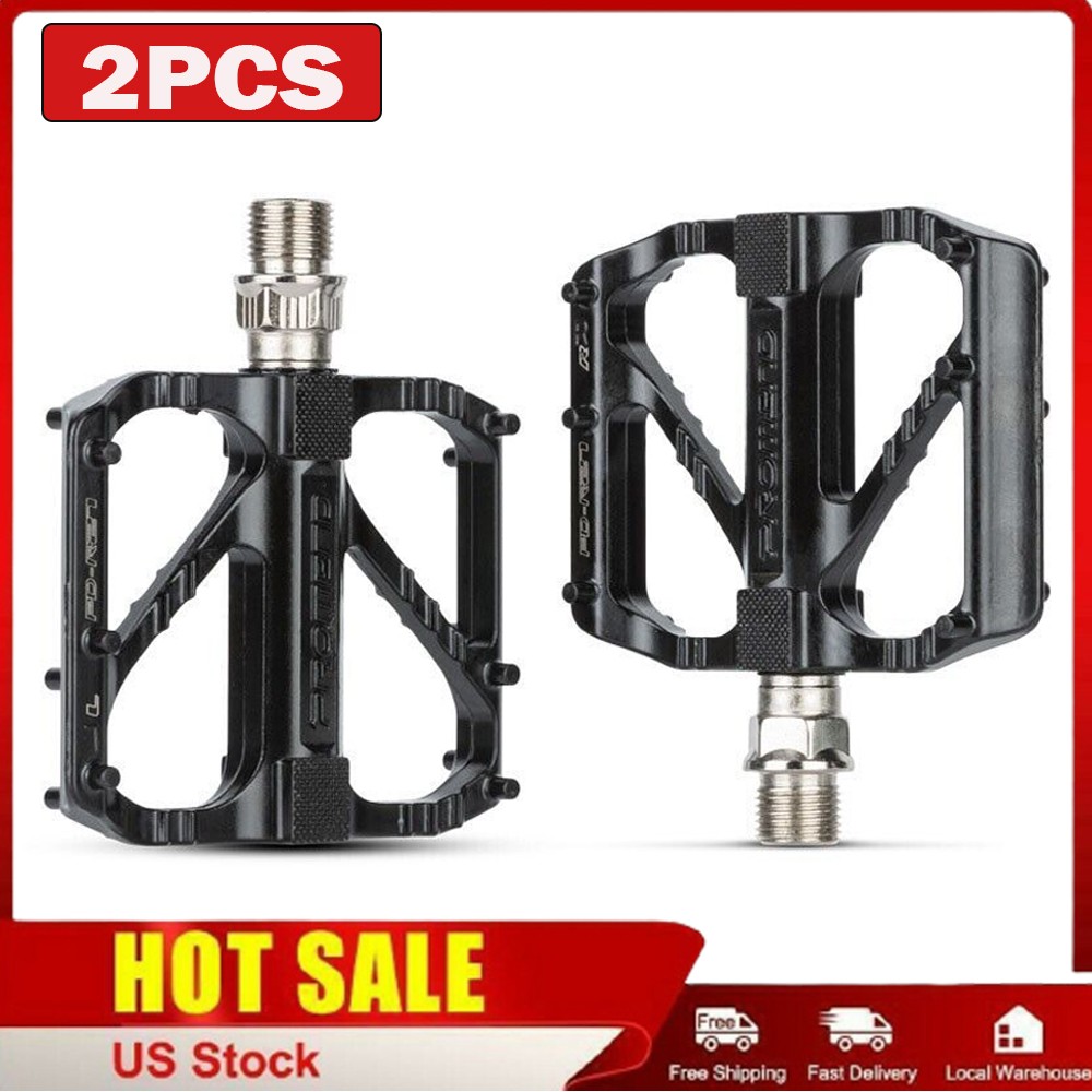 2PCS Mountain Bike Non-slip Pedals MTB Pedals Aluminum Road Bike Pedals 9/16''