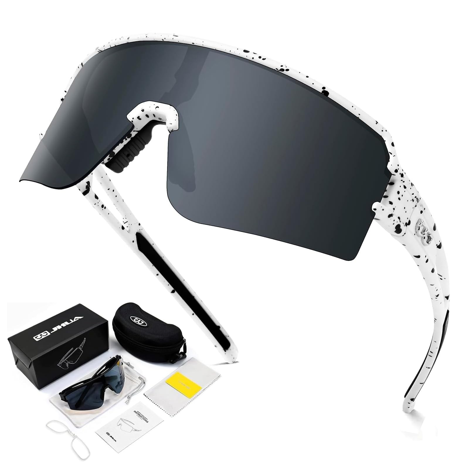 AVV Polarized Sports Sunglasses for Men Women - UV400 Protection Cycling Glas...