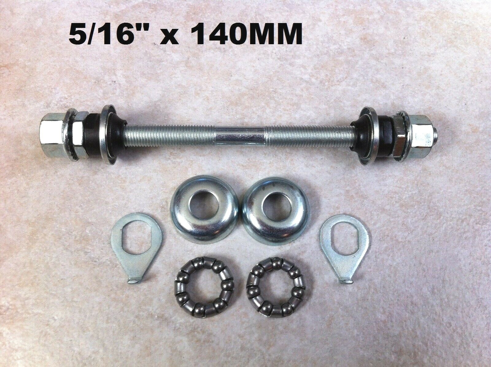 Vintage Bike 5/16" x 140mm Front Hub Axle Bearings Cups for Schwinn Script Hub