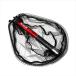 ライトゲームのタモ網に カーボン ランディングシャフト &amp; ネットセット Red Larcal300 + ランディングネットS 黒(190141-bk)爆買