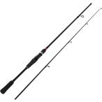 /スピニング用 ルアーロッド 約180cm 約6ft 2ピース/ ブラックバス シーバス チニング (ブラック,  180cm)