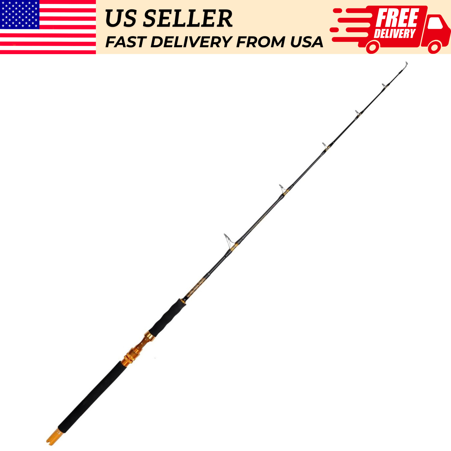 Fiblink 5'6" Heavy Saltwater Jigging Spinning Rod 80-120lb Offshore Tuna Pole