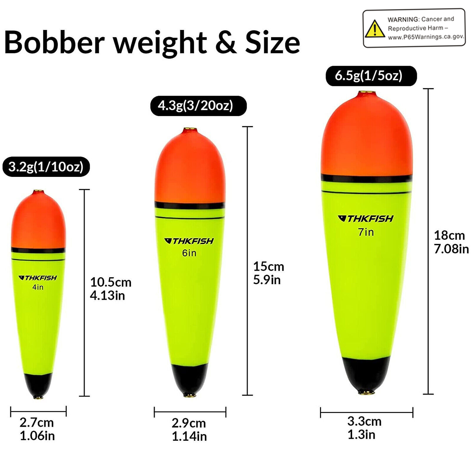 4pcs 4", 6", 7" Slip Bobbers Float EVA Fishing Floats and Bobbers Adjustable US