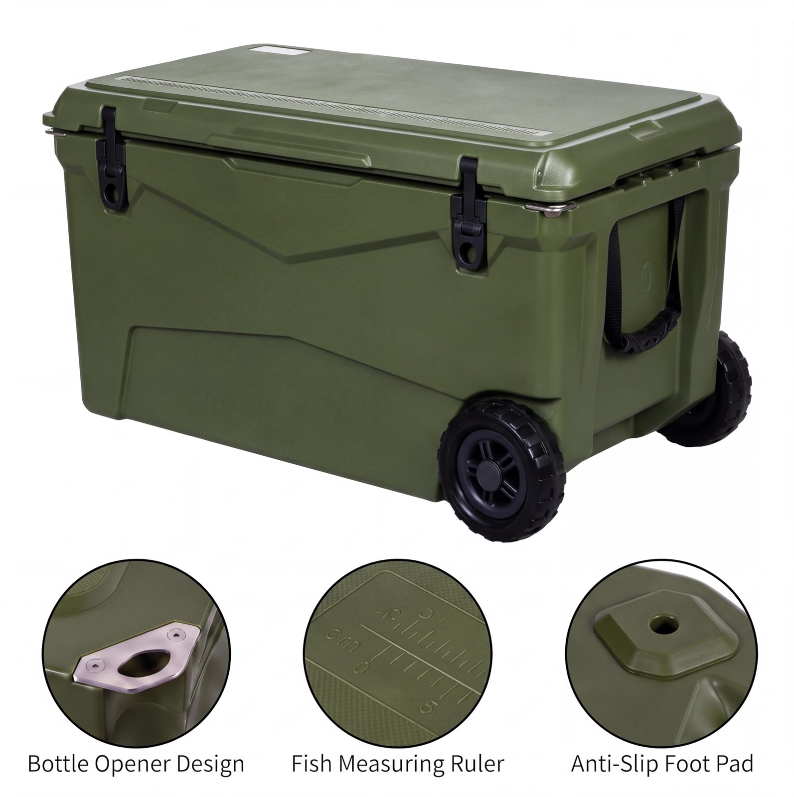 Extra Thick Insulation Camping Cooler 45/70/75/110qt Keeps Ice Up to 7Days Beach