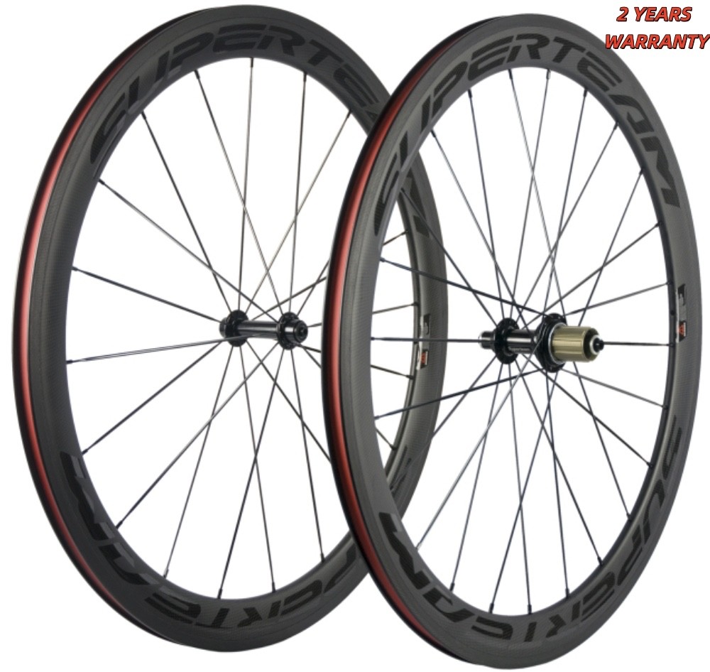 Superteam Rim Brake Wheels 700C Carbon Wheelset 50mm Clincher Road Bike Wheel