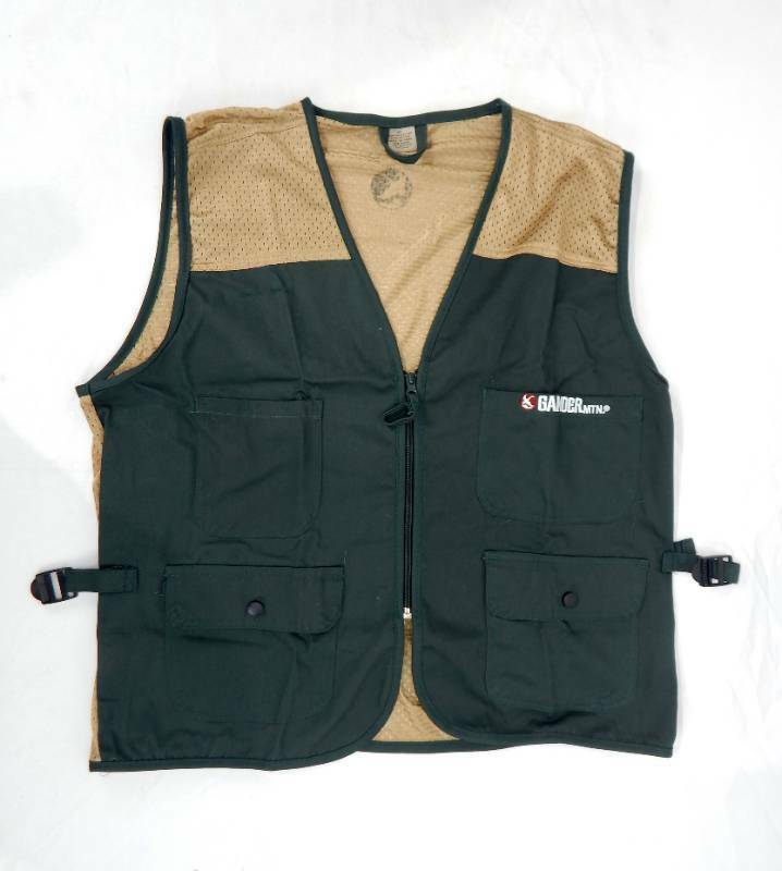 Gander Mountain - Fishing Hunting Outdoor Vest - Green and Tan - Size Small