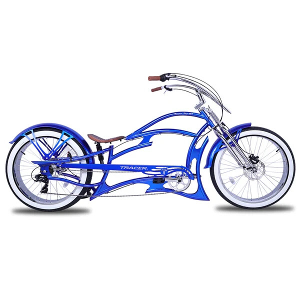Raider Pro 26" Fat Tires 7 Speed Oversized Steel F&R Disc Brakes Chopper Bike
