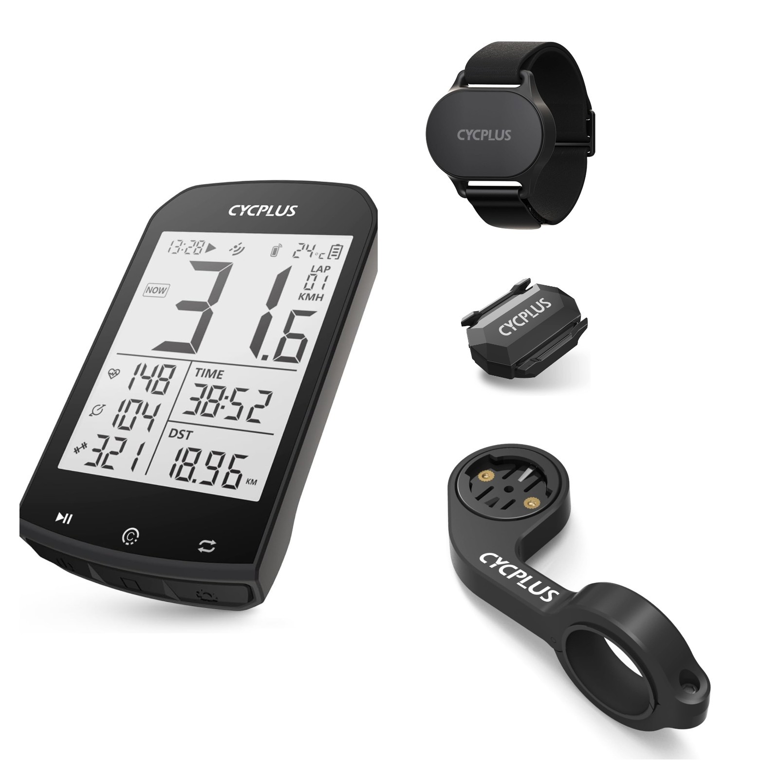 CYCPLUS M1 GPS Wireless Bike Computer Digital Speedometer with Bluetooth/ANT+