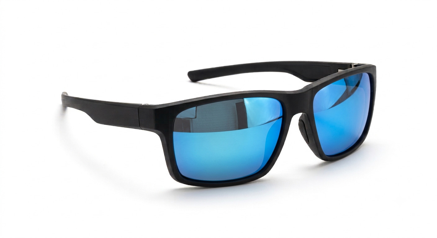 Polarized Square Sunglasses Matte Black UV400 Mirror Lens Fishing Driving Unisex