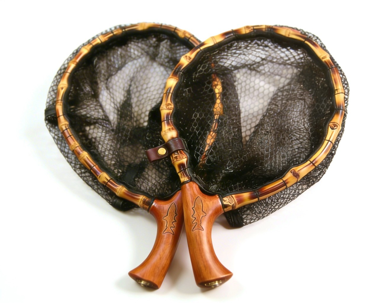 Graywolf Ogawa Fishing Net Hardwood Bamboo - Two Sizes - Small Water Nets