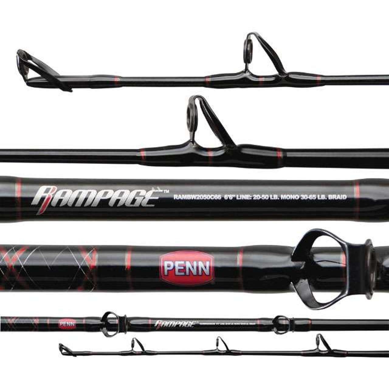 {2-PACK} Penn Rampage Casting Boat Rod - RAMBW2050C66