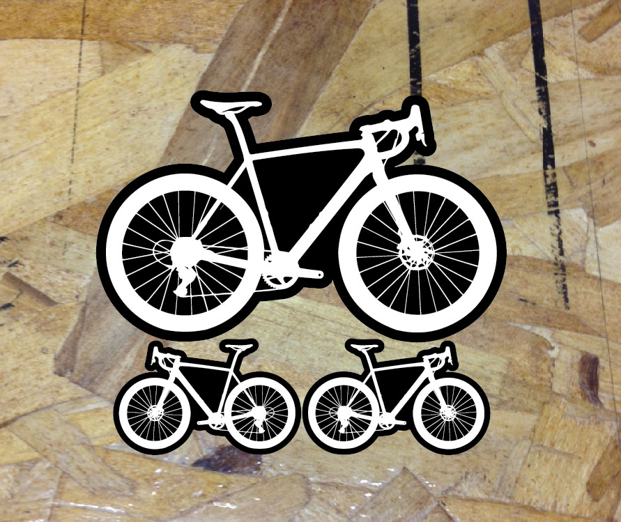 Gravel Bike Decal Sticker Cyclocross CX Cross Road Touring Choose Color 3 for 1