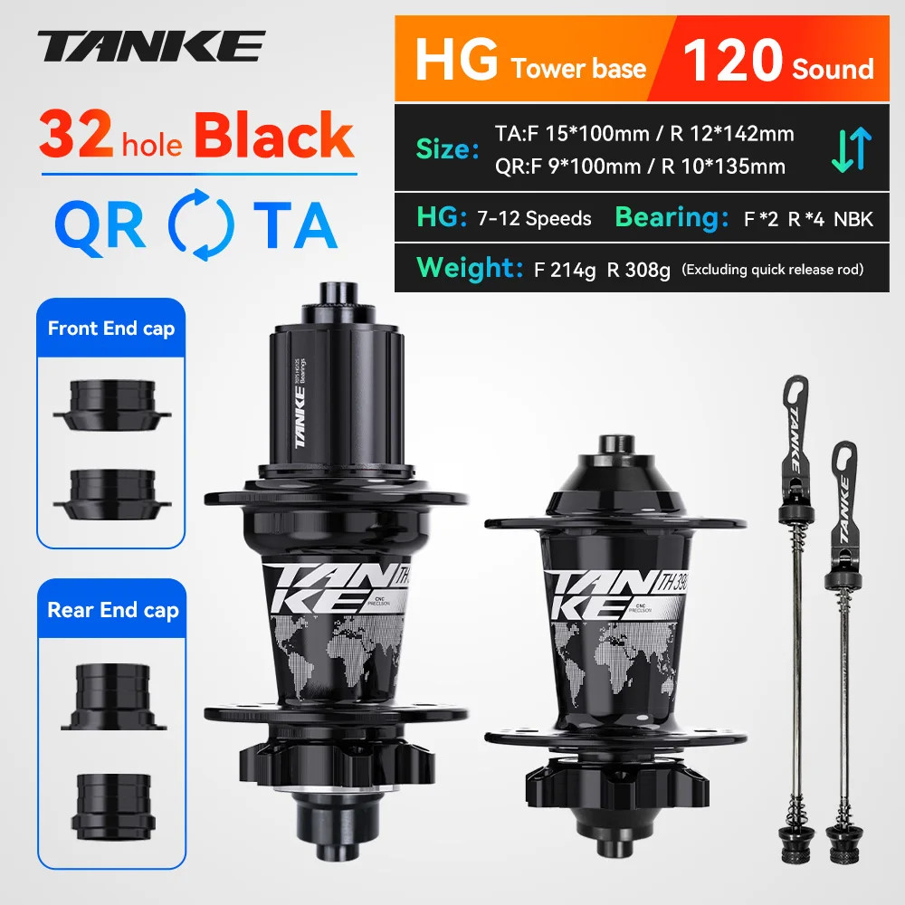 120 Click Hub 6 Bearing MTB Hub Front Rear 28 32 36 Holes Disc Brake Mountain Bi
