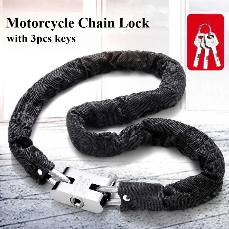 1 Pack Heavy Duty Security Chain Lock Set 120cm" Motorcycle Bike Anti-Theft
