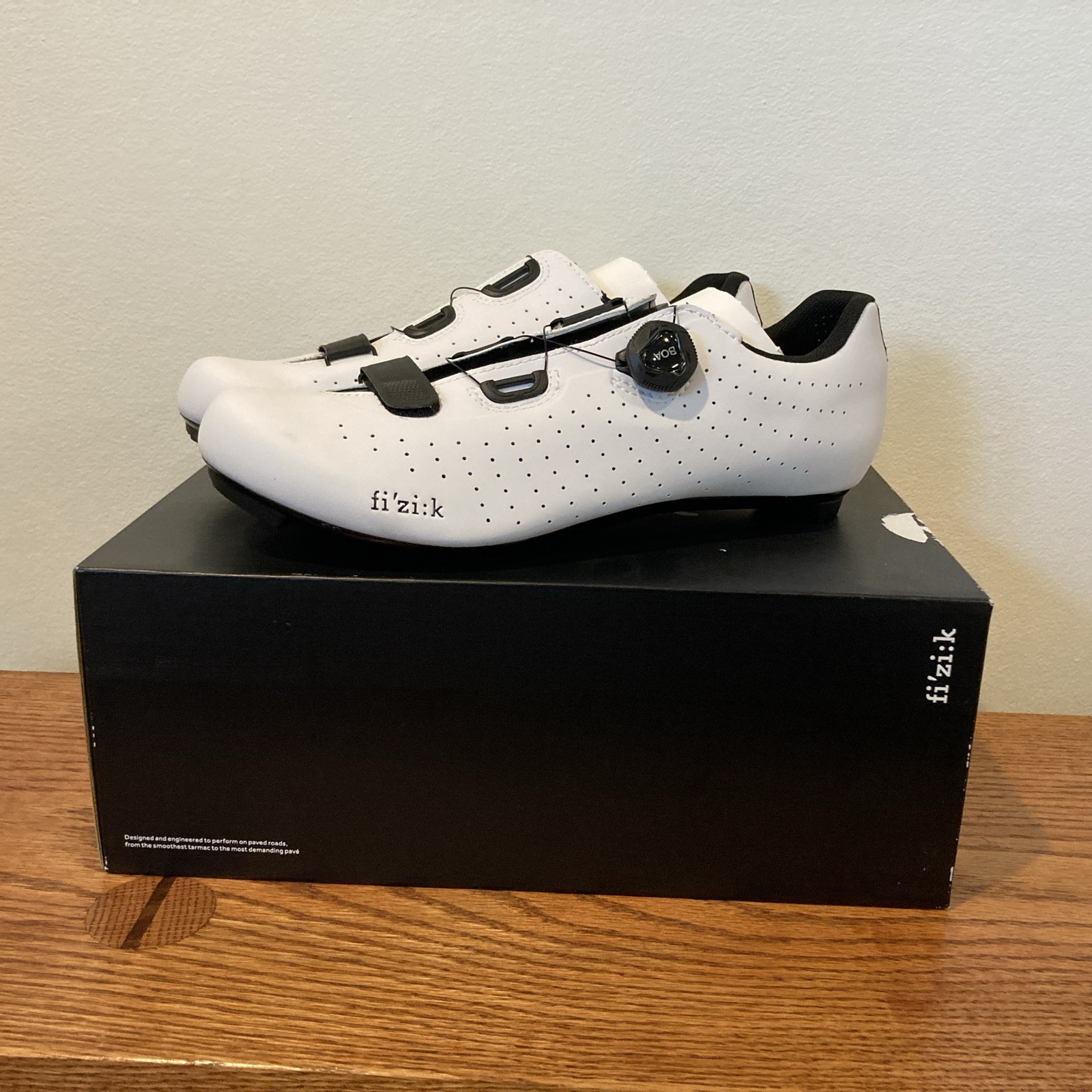 Fizik Tempo Overcurve R5 Bike Cycling Shoes White Size US 11.5 |EU 45.5| Boa Tie
