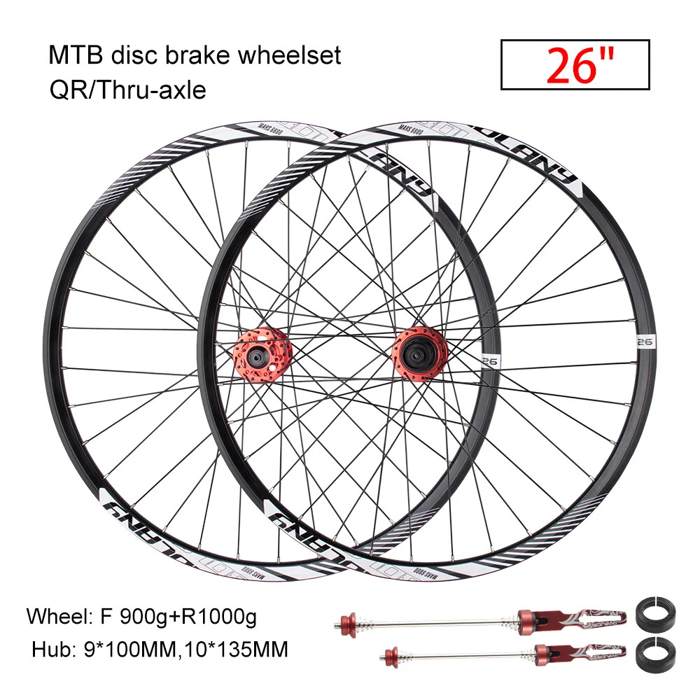 MTB Bike Wheelset 26/27.5/29 Inch Rims Hubs HG 32 Holes Disc Brake Bike Wheels