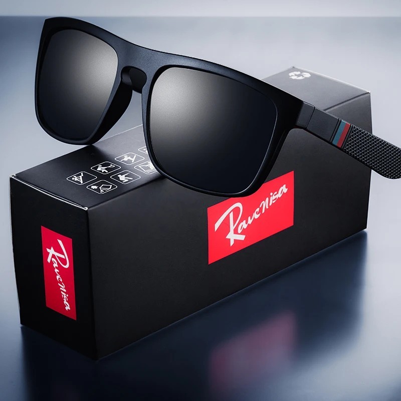 Fashion Square Vintage Polarized Sunglasses Men Women Retro Driving Fishing Sun