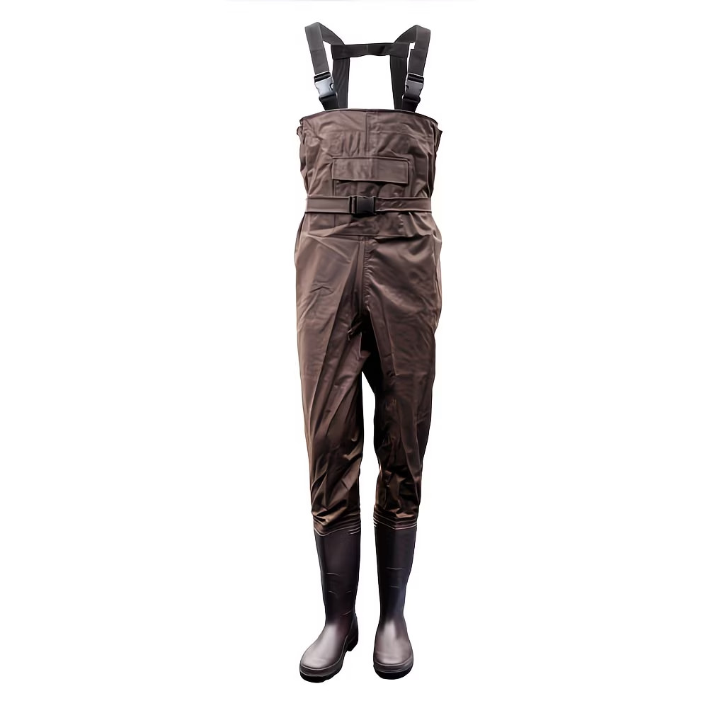 Chest Waders 2-Ply Nylon Size 12 Waterproof PVC Rubber Fishing Hunting Bootfoot