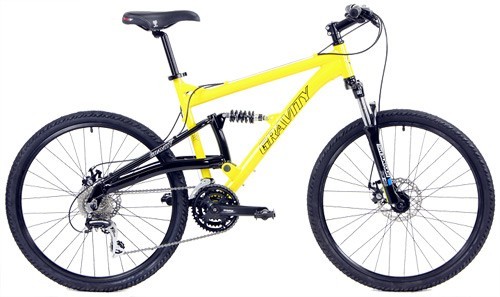 Gravity FSX 1.0 Disc Brake, Aluminum Full Suspension Mountain Bike Shimano 19"