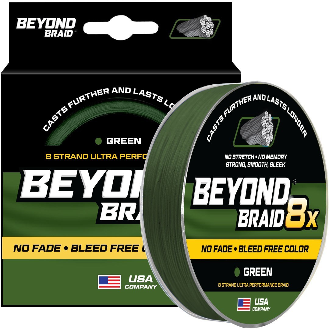 Beyond Braid Braided Fishing Line 8X - No Fade - No Stretch - Strong