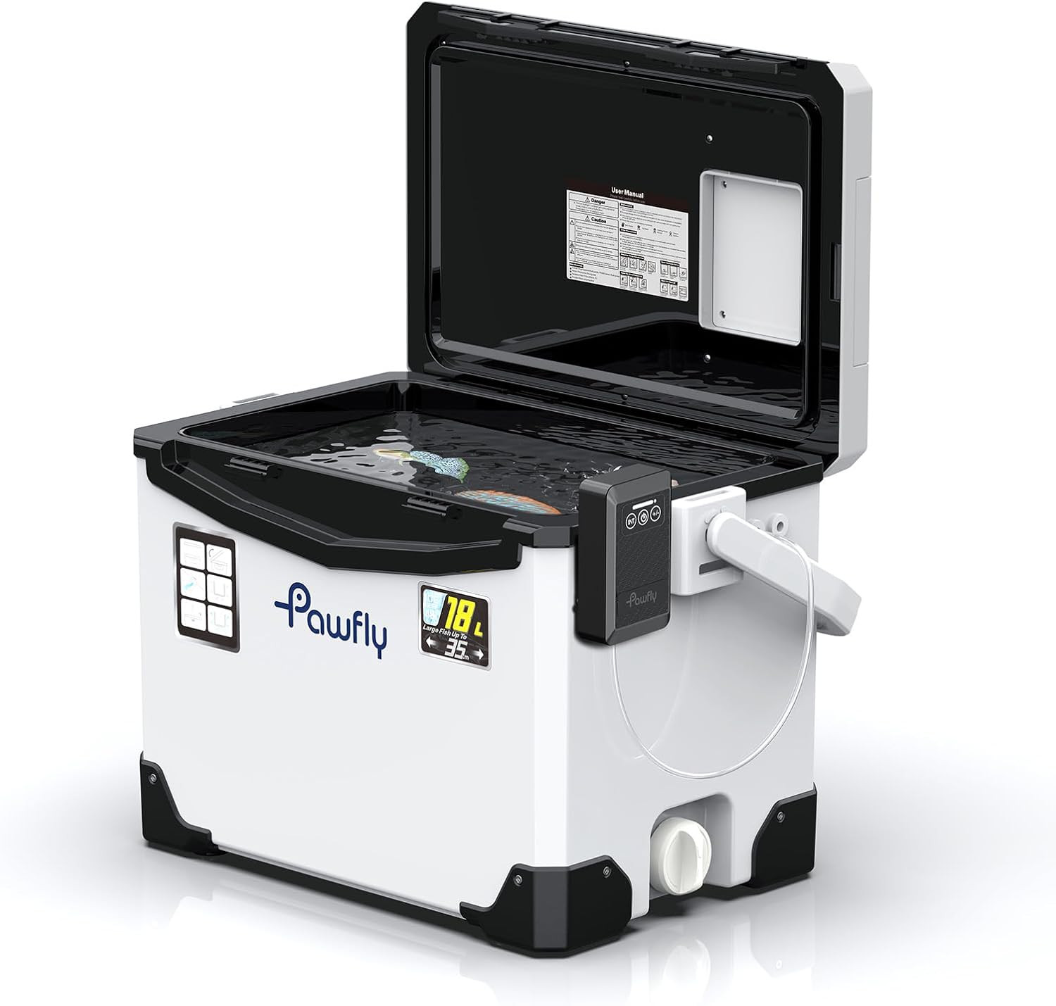 Leak-Proof Live Bait Cooler with Aerator - Portable Fishing Livewell 13-19 QT