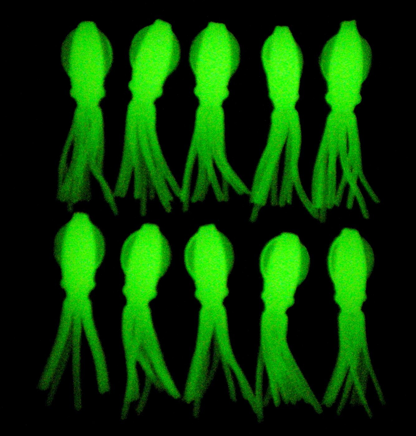 ORIGINAL B-2 SQUIDS FISHING LURES B2 SQUID BODIES GLOW FLUKE SEABASS
