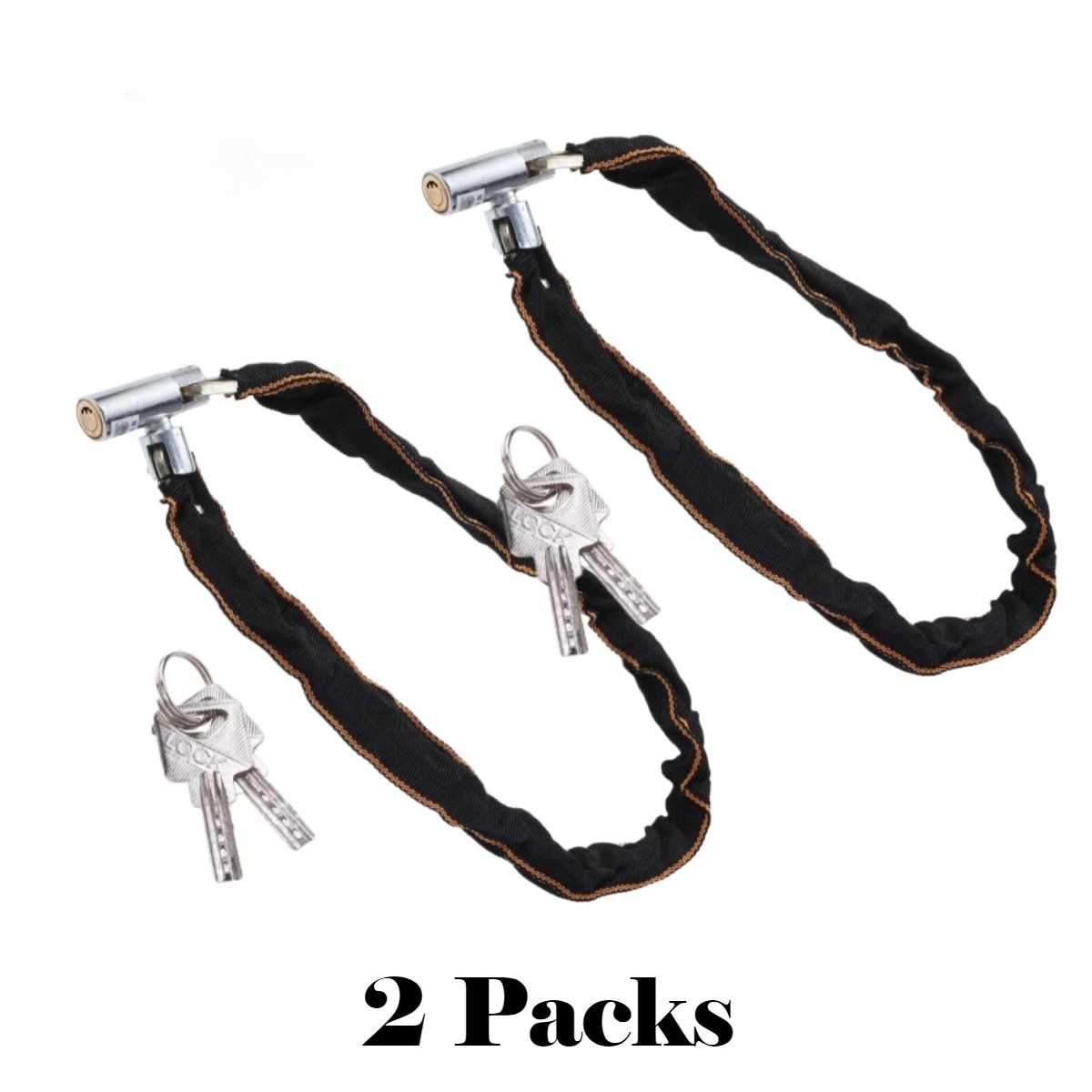 Heavy Duty Motorcycle Bike Bicycle Chain Lock Anti-theft Padlock Security W/ Key