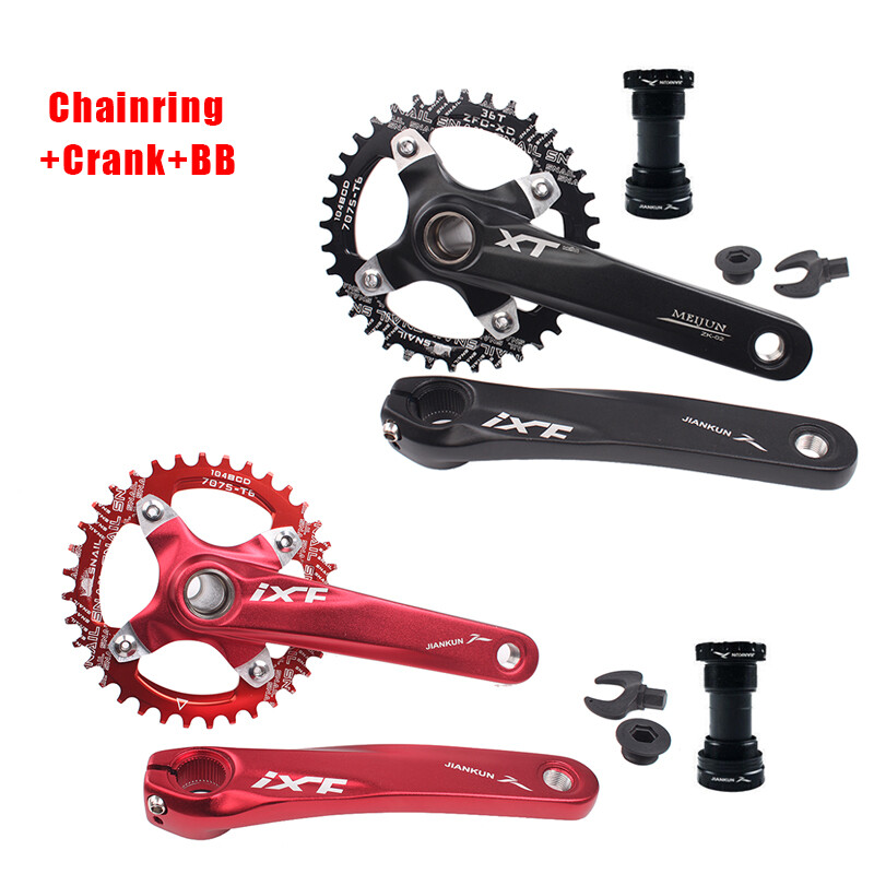 MTB Bike Crankset With BB 104BCD 32-42T Chainring 170mm Crank fit Shimano, SRAM