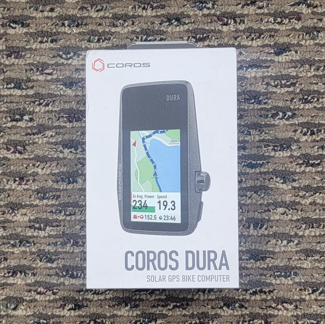 COROS DURA Solar GPS Bike Computer-120-Hour GPS Battery Life-NEW