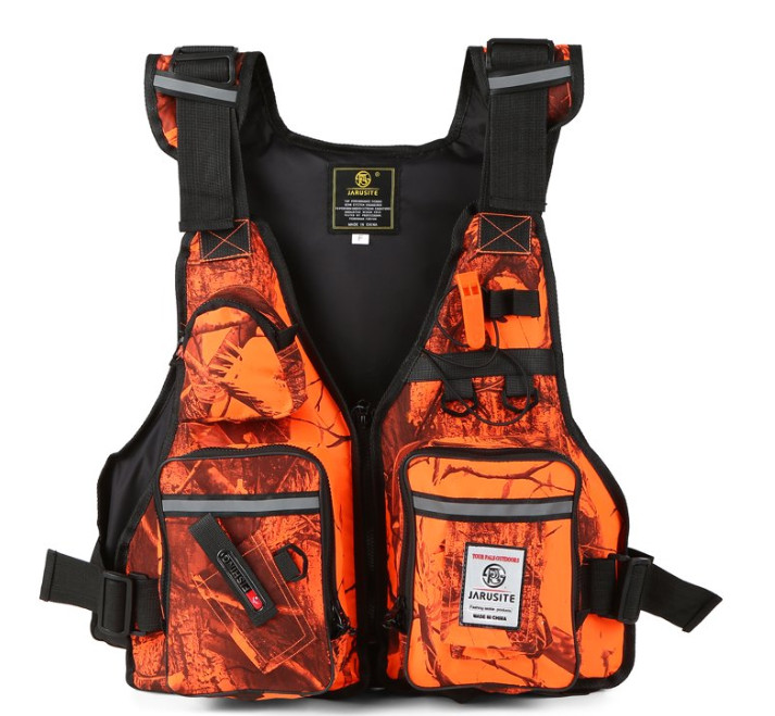 Fishing Life Jacket Vest Kayak PFD Safety Buoyancy Vest Adjustable Boating Swimm