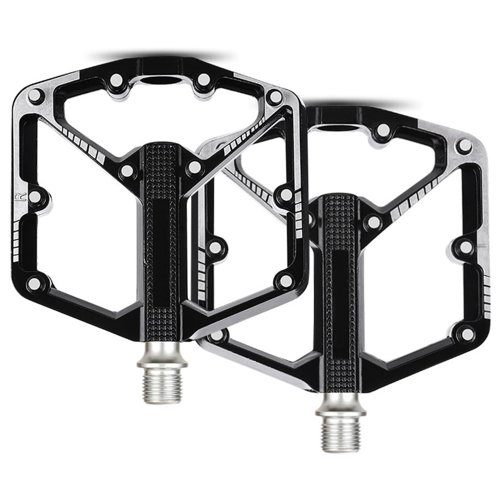 2 Pcs 4" Bike Pedals MTB Road Bicycle Aluminum Alloy Non-Slip Sealed Bearing
