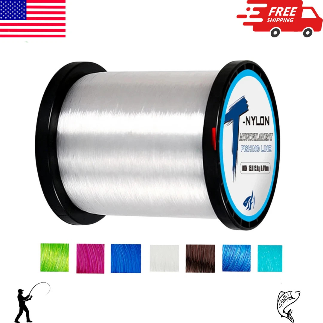 500/1000M Nylon Fishing Line Super Strong Monofilament Fluorocarbon Coated Gift
