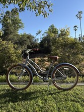 Priority Cruiser Bike 26in M 1-Speed Belt Drive w/ Fenders Blue/Brown